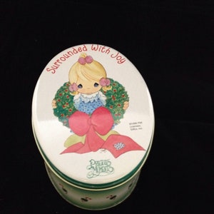 NEW Vintage Precious Moments Surrounded With Joy Collectors Tin / Trinket Box