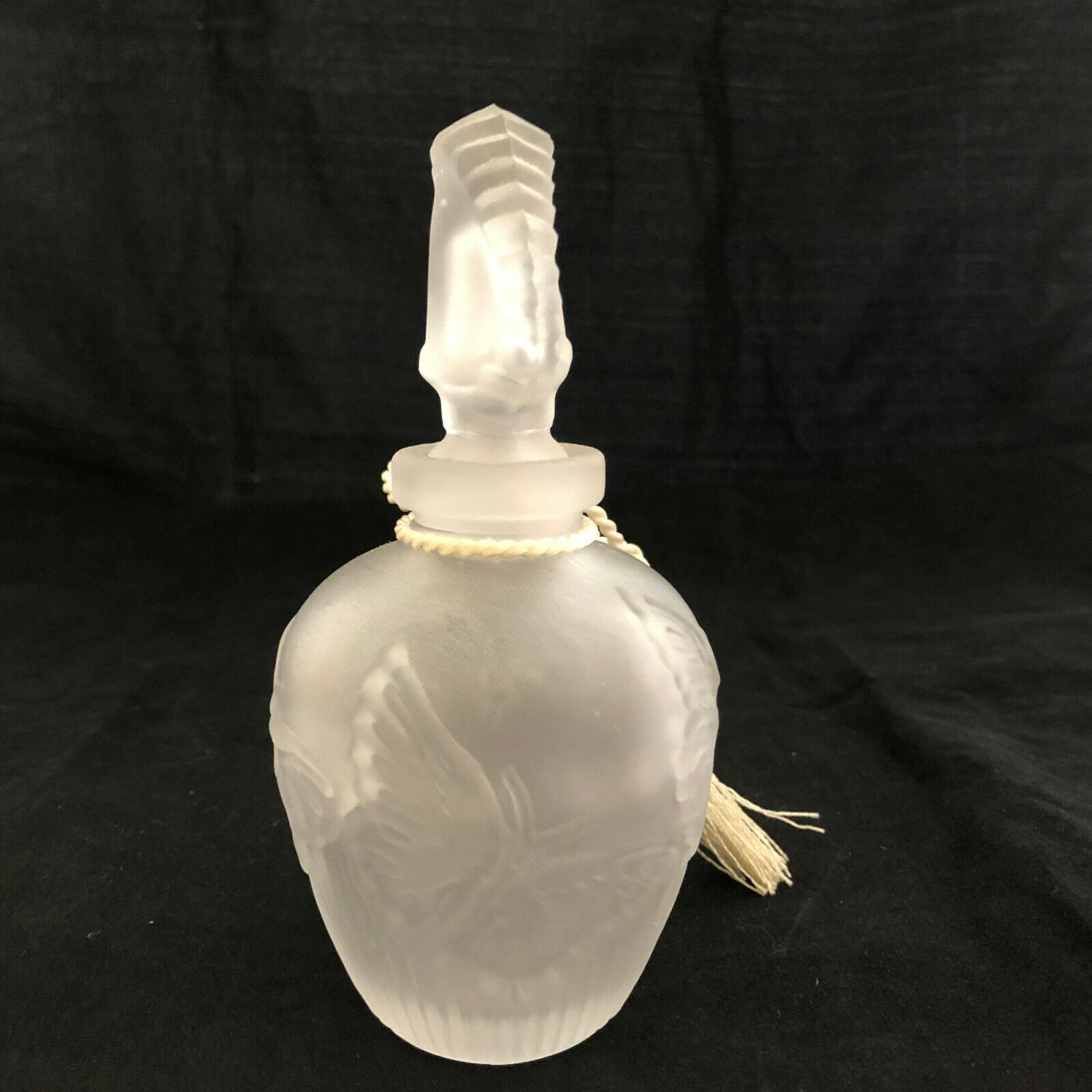 Vintage Frosted Glass Perfume Bottle With Raised Butterflies - Etsy Ireland