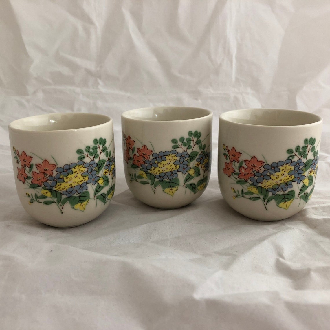 Set of Three Toyo Tea Cups Made in Japan Etsy UK