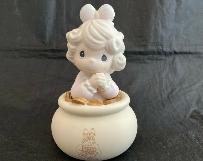 Precious Moments Figurine You're the End of My Rainbow Girl in Pot of ...