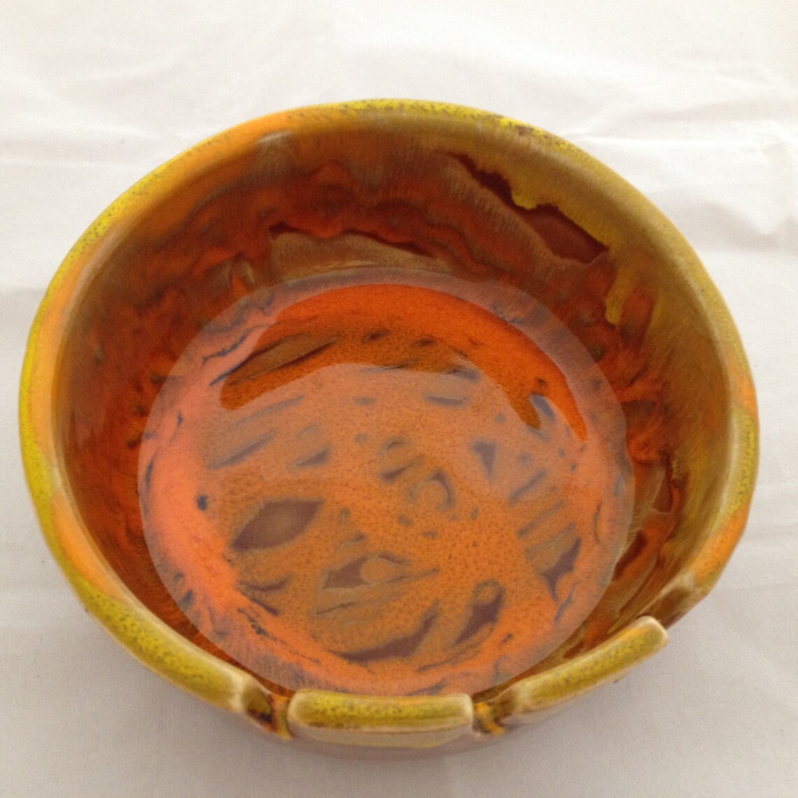 Vintage California Original Pottery Ashtray 774 Tie Dyed Etsy
