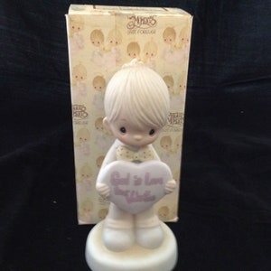 Vintage 1981 Precious Moments God Is Love Dear Valentine Figurine With Box