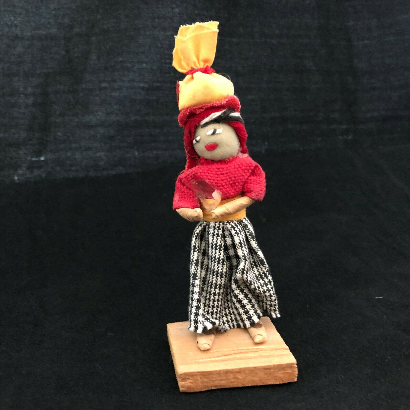 Vintage Miniature Fabric Doll / Figurine From Bolivia Etsy