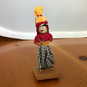 Vintage Miniature Fabric Doll / Figurine From Bolivia
