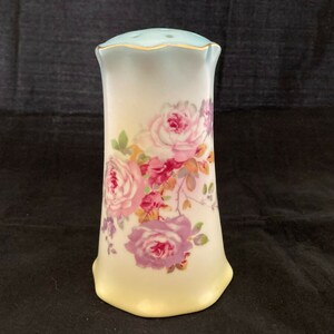 Vintage RS Porcelain Hat Pin Holder with Roses / Floral Pattern