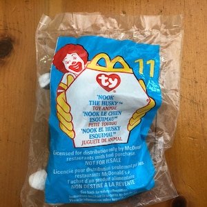 Vintage McDonalds Nook The Husky #11 ty Teenie Beanie Baby 1999 NEW