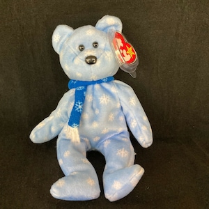 TY 1999 Holiday Teddy Beanie Baby Bear With Tags