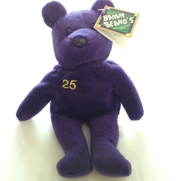 Bamm Beano's Mark McGuire #25 Purple Plush Bear With Tags