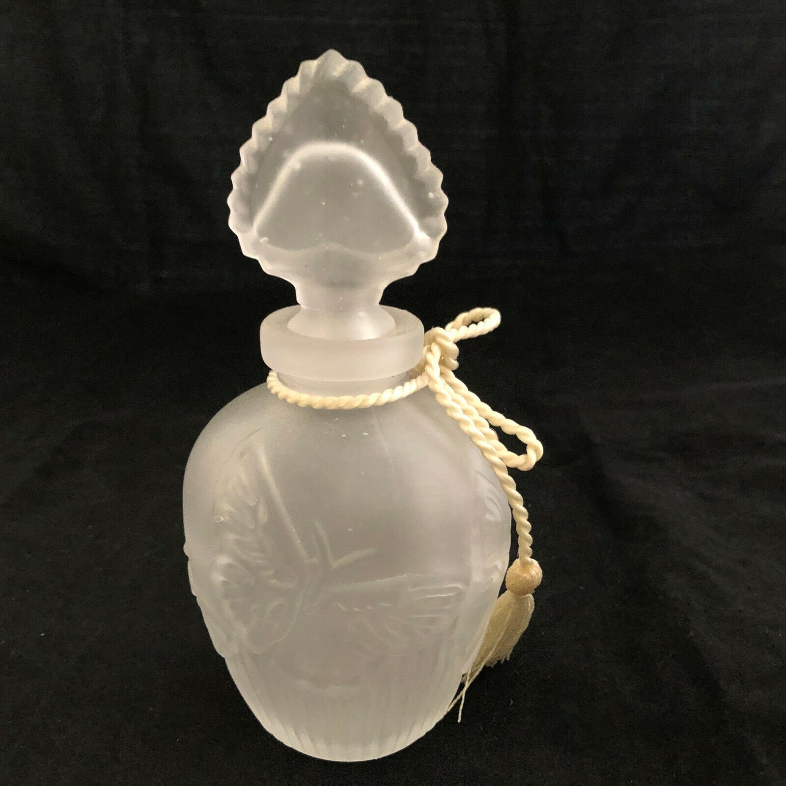 Vintage Frosted Glass Perfume Bottle With Raised Butterflies - Etsy Ireland