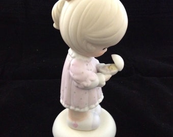 Vintage Precious Moments &quot;Always in His Care&quot; Easter Seals Commemorative figurine with box