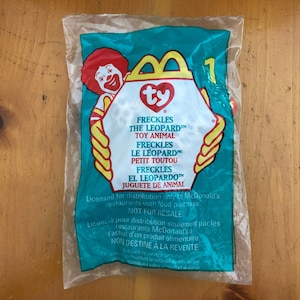Vintage McDonalds Freckles The Leopard #1 ty Teenie Beanie Baby 1999 NEW