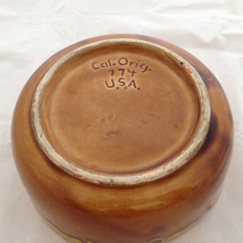 Vintage California Original Pottery Ashtray 774 Tie Dyed Etsy