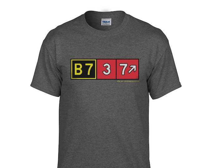 Boeing 737 Taxiway Sign Graphic T-Shirt (Classic Fit) Aviation Pilot T-Shirt!