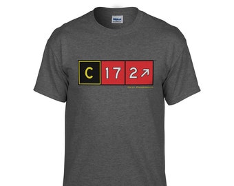 Cessna 172 Taxiway Sign Graphic T-Shirt (Classic Fit) Aviation Pilot T-Shirt!