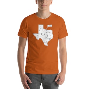 Camiseta unissex de manga curta Airways over Texas