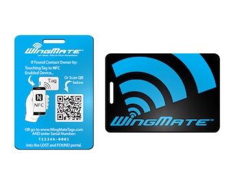 WingMate Traveler Passive Tracking Smart Luggage Tag with Web App! Protect your valuables while on the go! Luggage and Travel Accessory