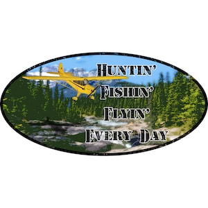 Sportsman Outdoors bumper/window sticker. Hunting, Fishing, Flying!