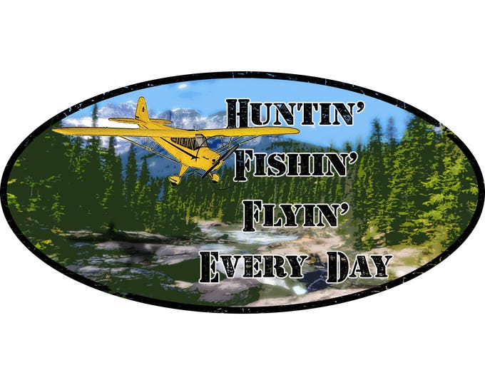 Sportsman Outdoors bumper/window sticker. Hunting, Fishing, Flying!