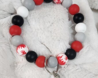 Bloody bead keychain wristlet