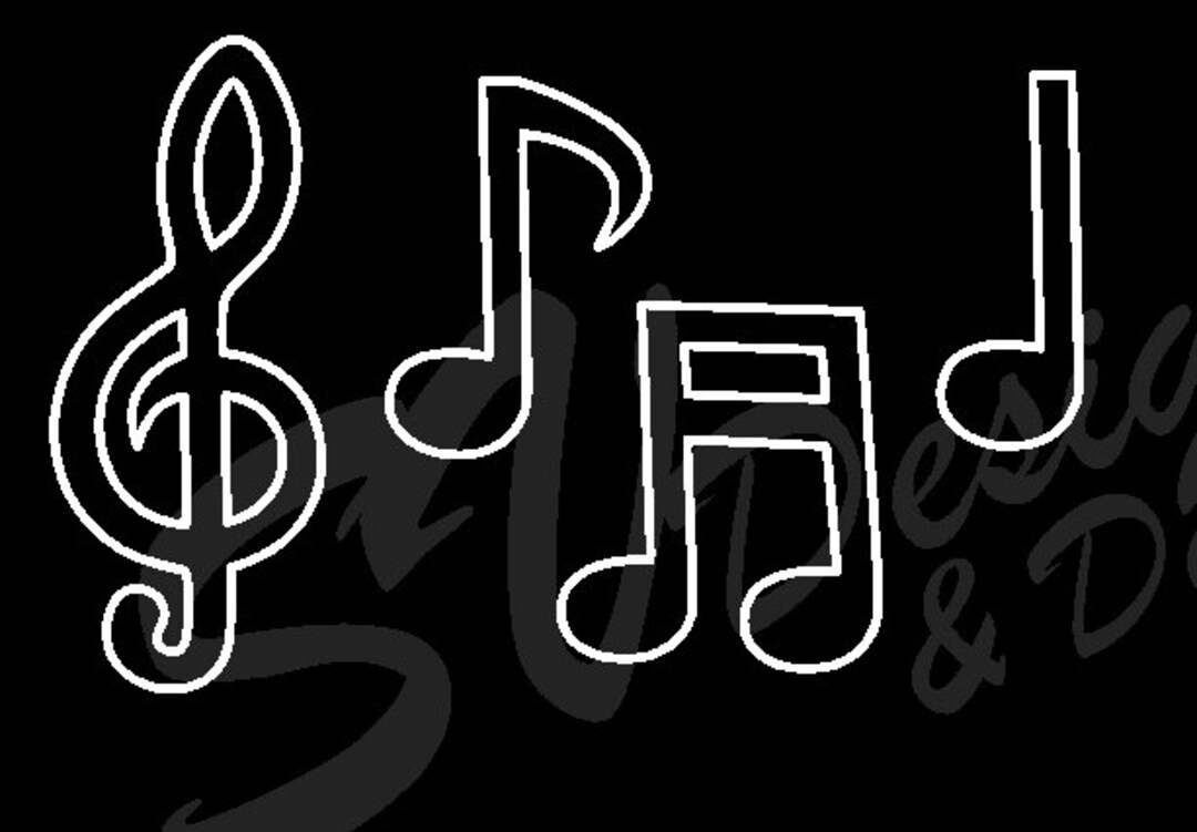 Music Note Decal Etsy