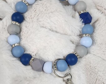 Blue Wristlet Keychain