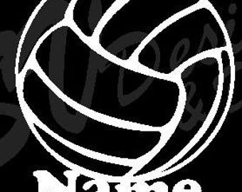 Volleyball Name Decal