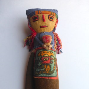Vintage Large Peruvian Chancay Burial Grave Doll Folk Art