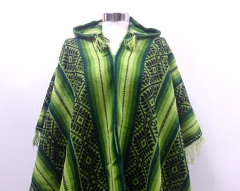 Shaman Hooded Poncho - Andean Mountain Textile