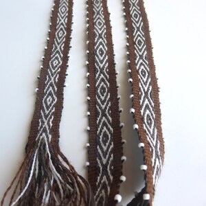 Large Peruvian Despacho Tie - Andean Mountain Shaman's Tool - Woven Watana Tie - Made with Natural Wool - Beaded Wraps - Organic Mesa tie