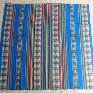 Peruvian Multi-color Fabric - Tablecloth - Rug - Blanket