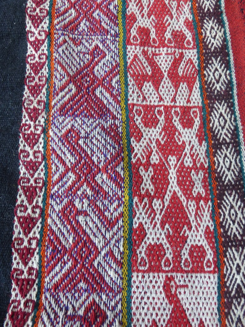 Peruvian Aguayo Mastana Andean Mountain Handwoven Textile