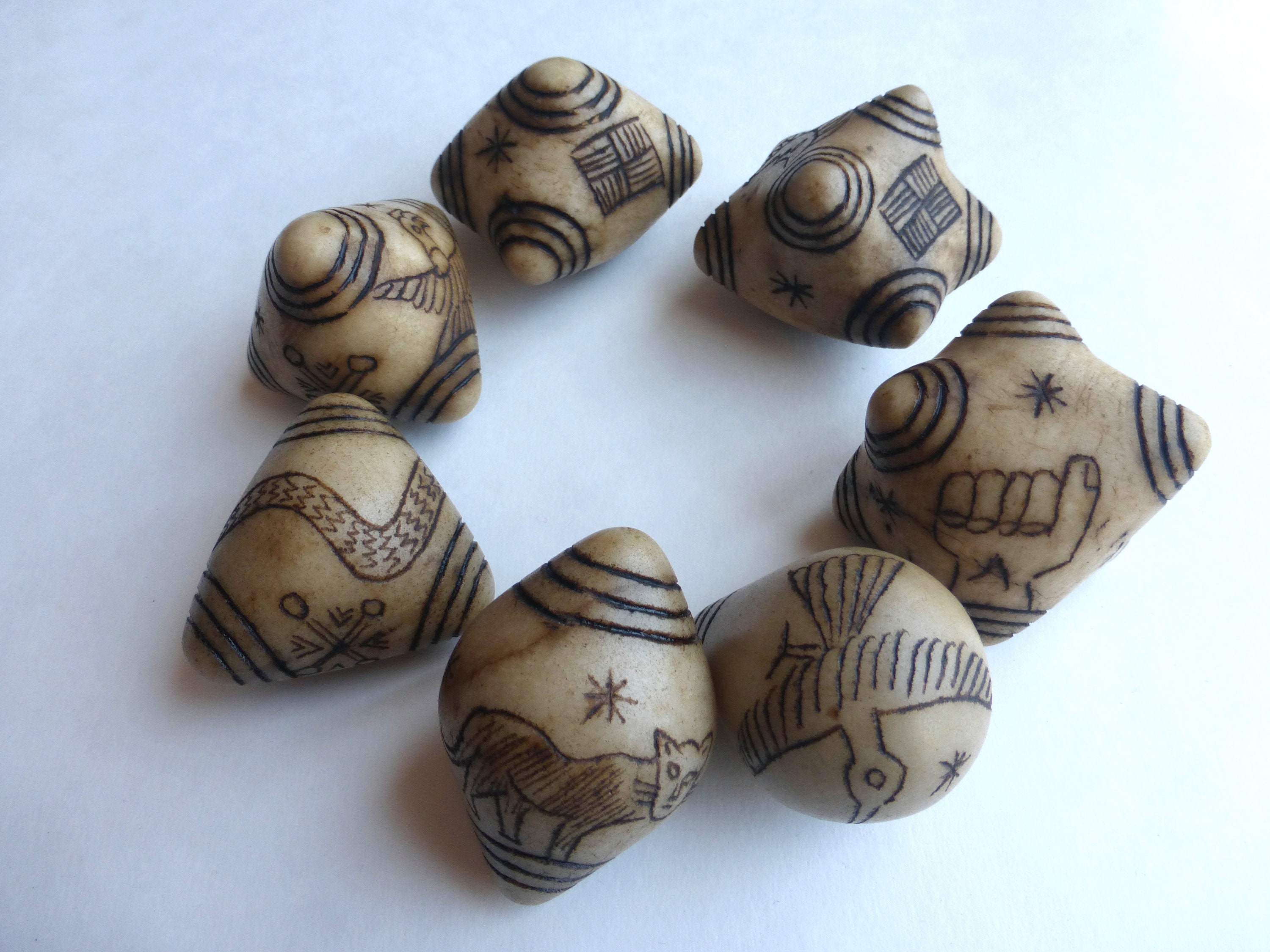 Chumpi Stones - Peruvian Andean Shaman Ceremonial 7 Point Large Stones Set
