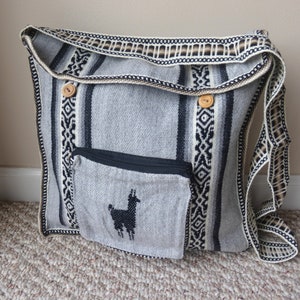 Andean Peruvian Cross Body/ Shoulder Bag with llama Design