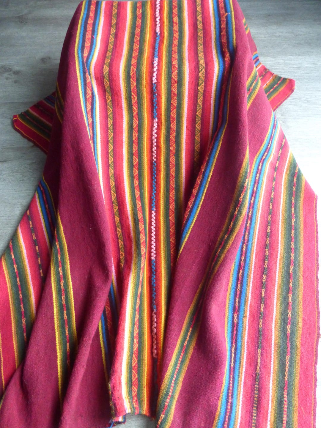 Handwoven Andean Alpaca Textile Rug: Peruvian Aguayo Wall Hanging ...