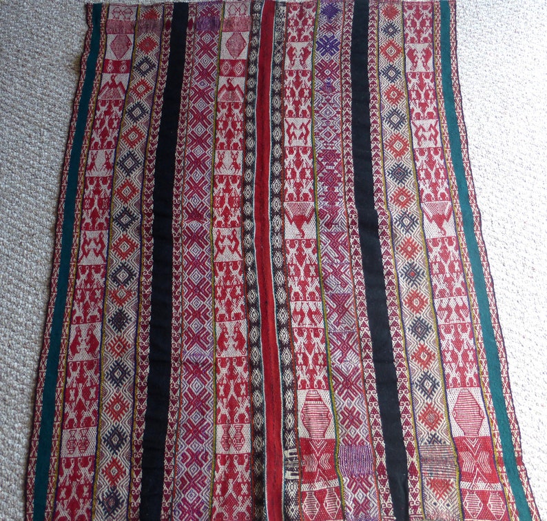 Peruvian Aguayo Mastana Andean Mountain Handwoven Textile