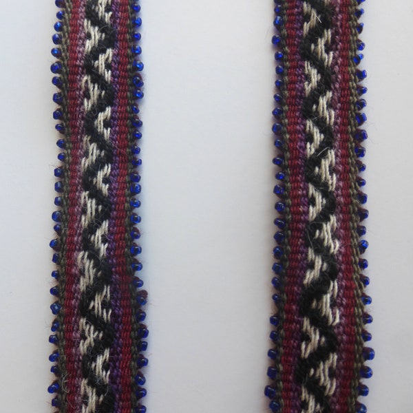 Large Peruvian Despacho Tie - Andean Mountain Shaman's Tool - Woven Watana Tie - Made with Natural Wool - Beaded Wraps - Organic Mesa tie