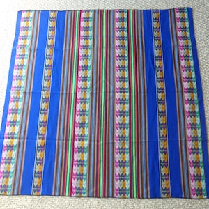 Peruvian Multi-color Fabric - Tablecloth - Rug - Blanket