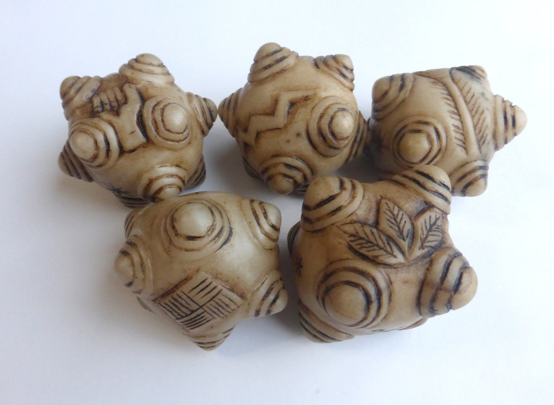 Chumpi Stones Hand-carved Peruvian Shaman Ceremonial 5 Stone Set - 8 to ...