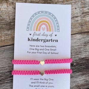 Matching Bracelets, Neon Pink Mommy and Me Matching Bracelets, First Day of Kindergarten, Back To School