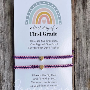 First Day of First Grade, Matching Bracelets, Mommy and Me Matching Bracelets, Back To School