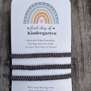 First Day of Kindergarten Gray Family Set Bracelets Waterproof