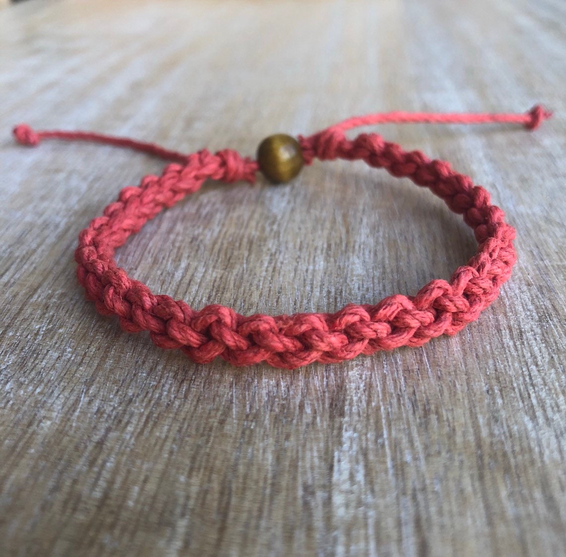 Destin Red Macrame Bracelet Hemp Anklet Macrame Anklet - Etsy