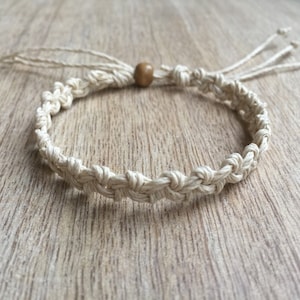 Clé en coquillages, bracelet de cheville en chanvre, tressé naturel, bracelet de cheville en macramé, bracelet de cheville de surfeur, unisexe, bracelet de chanvre HA001046