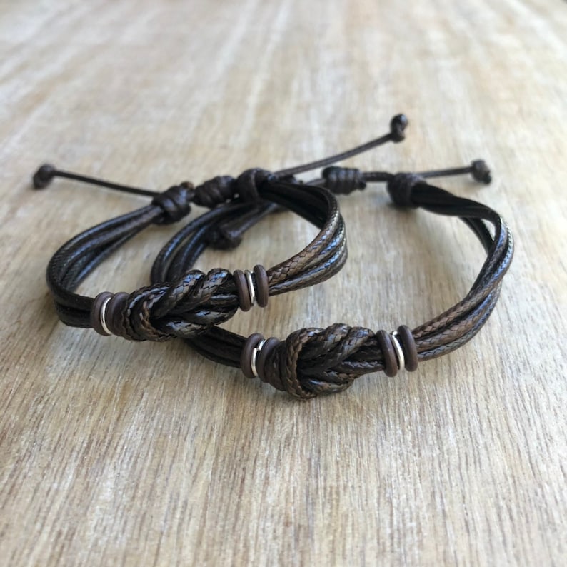 His and Hers Forever Couple Bracelets Anniversary gift Distance Personalized Matching Bracelet WC001163 Love Knot