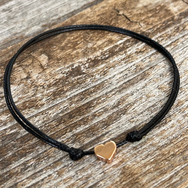 Rose Gold Heart Anklet Adjustable More Colors to Choose