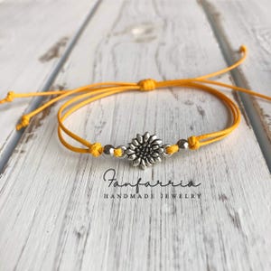 Sunflower Golden Yellow Bracelet Anklet Beach Jewelry