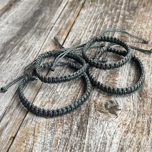 Olive Macrame Family Bracelets Matching Bracelets