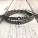Couple Bracelets, Initials, Gray His and Hers, Distance, Love Knot, Anniversary gift, Matching Bracelet LC001929 