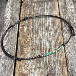 Picasso Beads Turquoise Green Choker Necklace Unisex