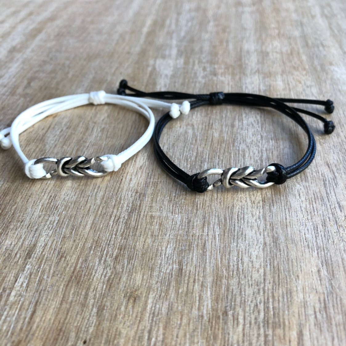 Celtic Knot Charm Ponce Inlet Set Black and White His and - Etsy